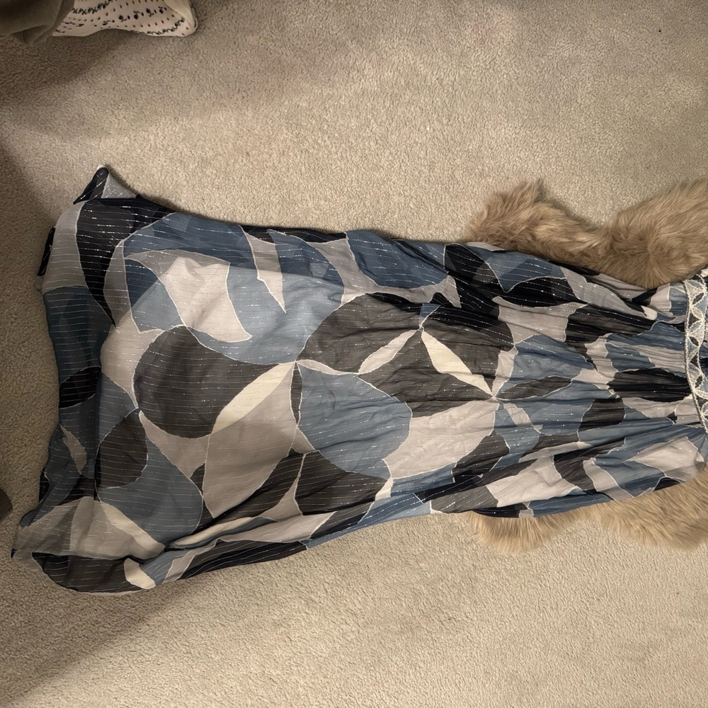 BCBGMaxAzria Blue and Black Maxi dress
